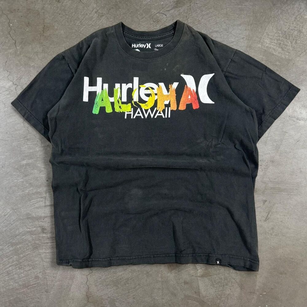 Hurley Men’s Hawaii surf tshirt black